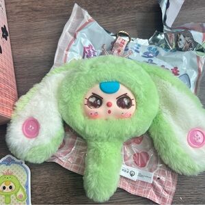 Baby Three Magic Mirror Plush Series Blind Box Green Bunny Special Eyes Crown